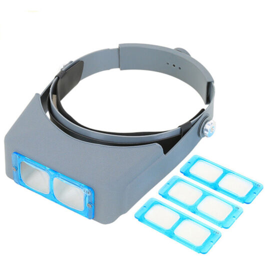 1.5X/2X/2.5X/3.5X Magnifying Glasses with Illumination with 4 Removable Lenses - Headband Magnifier Headset with Light for Reading, Jeweler, Sewing