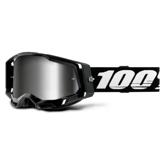100 Percent Racecraft 2 MTB Goggles Black/Silver Mirror Lens