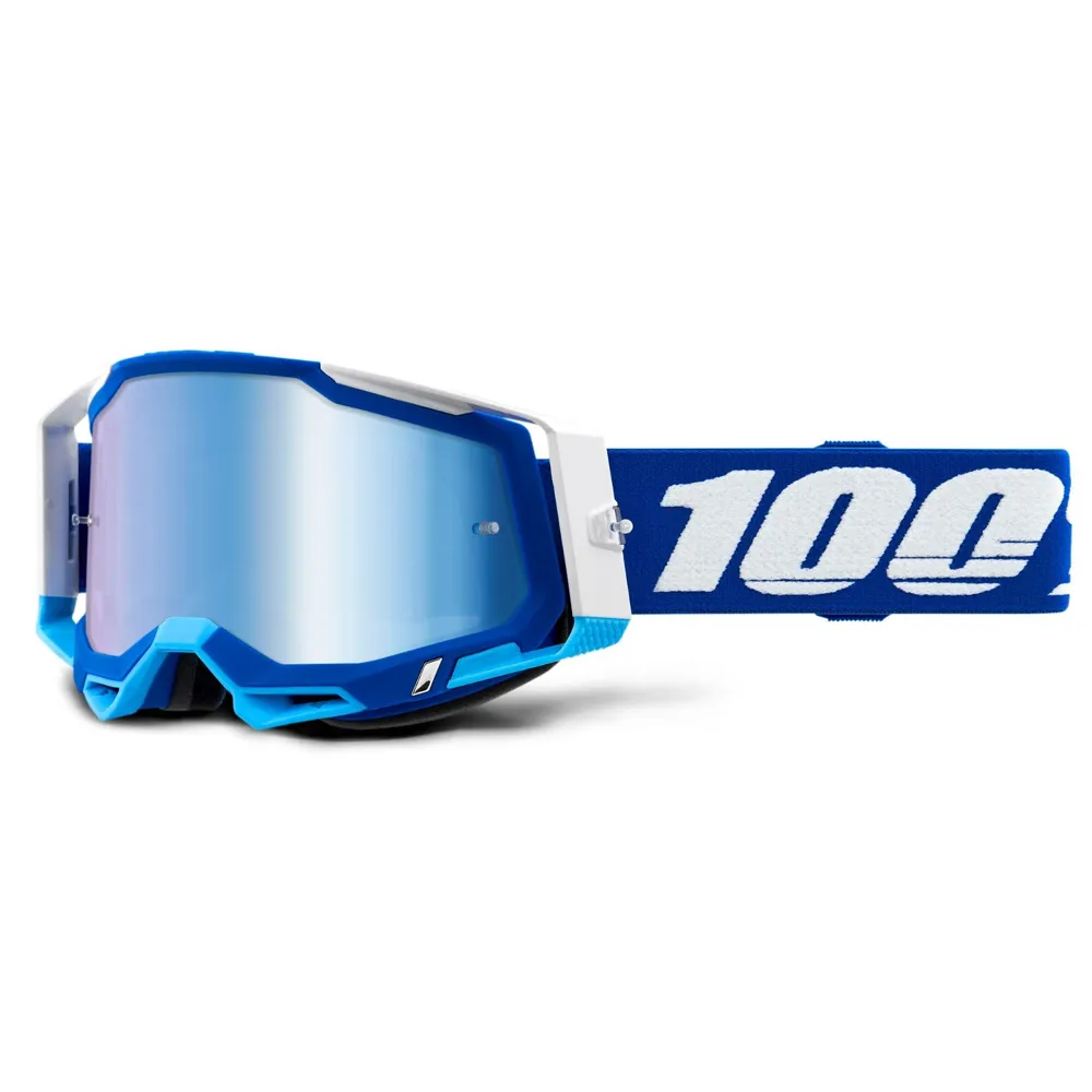 100 Percent Racecraft 2 MTB Goggles Blue/Blue Mirror Lens