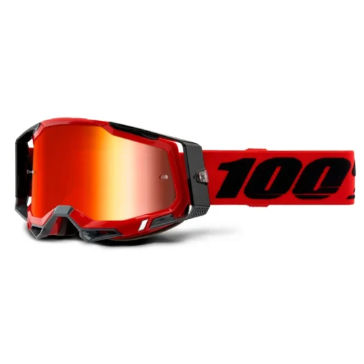 100 Percent Racecraft 2 MTB Goggles Red/Red Mirror Lens
