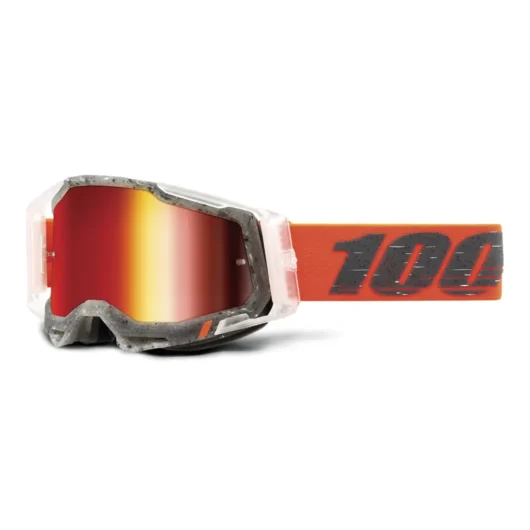 100 Percent Racecraft 2 MTB Goggles Schrute/Mirror Red Lens