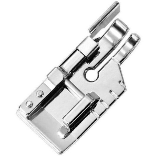 1/4" Hemmer Foot: Stainless steel presser foot for domestic sewing machines, compatible with all sewing machines.