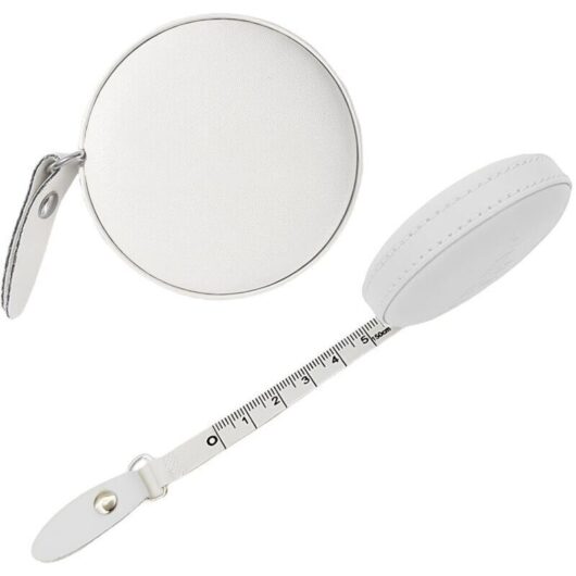 15 Meter Tape Measure, Double-Sided Sewing Tape Measure, Retractable, Flexible, for Sewing, Tailoring, and Body Waist Measurement, White