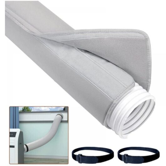 150x53cm Air Conditioner Hose Protector, 5'&5.9' Portable Insulated Air Conditioner Hose Cover eva Protective Sleeve for Universal Mobile ac Exhaust