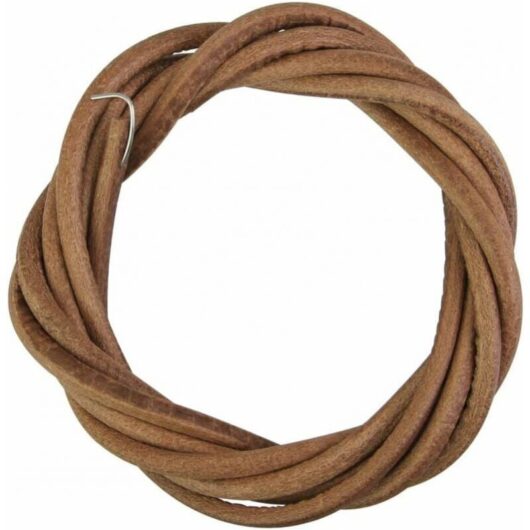 180cm Sewing Machine Belt Leather Antique Solid Non-Slip Belt with Hook Sewing Machine Accessory Brown for Sewing Machine Foot Pedal Singer