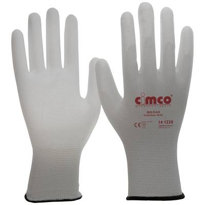 Cimco ESD Flex grau 141220 Nylon Anti-static glove Size (gloves): 10, XL 1 Pair