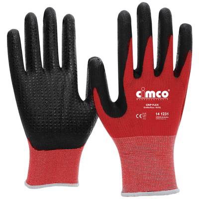 Cimco Grip Flex schwarz/rot 141233 Cardigan Protective glove Size (gloves): 11, XXL EN 388 1 Pair