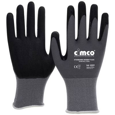 Cimco Standard Skinny Flex schwarz/grau 141266 Cardigan Protective glove Size (gloves): 9, L EN 388 1 Pair