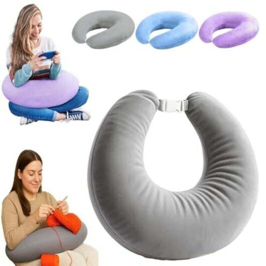 Crealis Ergonomic Pillow - Crochet Pillow, Gaming Pillow, Crochet Support Pillow - Lightweight, Portable, Relieves Tension. Ergonomic Arm Pillow for