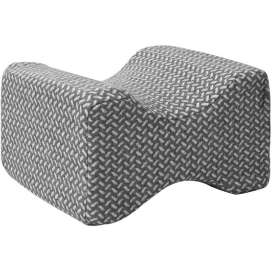 Knee Pillow Solid Colour Grey 26 x 21.5 x 15 cm Memory Foam vidaXL