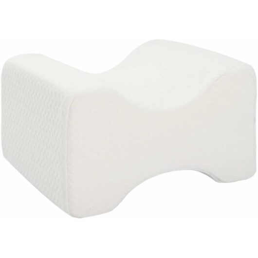 Knee Pillow White Memory Foam and Polyester 26 x 21.5 x 15 cm vidaXL