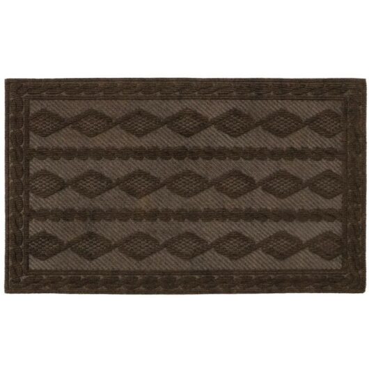 Knit Rubber Backed Indoor Doormat, 40x60cm, Brown