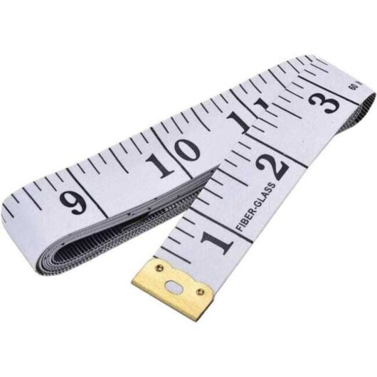 Linghhang - 1 x Double Sided Tape Measure, Bust/Waist, 150cm, Black on White Text, Garment Cutting Tape, Soft Measure, Accurate Measurement, Body