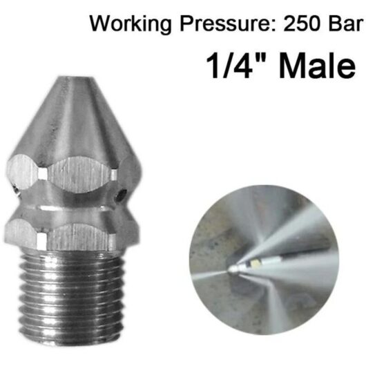 Linghhang - Cleaning Nozzle Pressure Washer Drain Sewer Cleaning Hose Spray Nozzle 4 Jet Garden Accessories Tools High Quality Front Hole