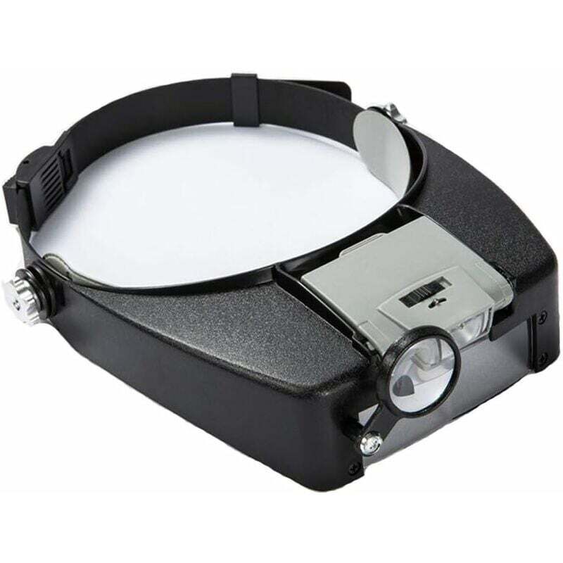 Magnifying Helmet Glasses with LED Light - 1.5X - 10X Zoom - Headband Magnifying Helmet with Light for Reading, Jewelry Making, Sewing, and DIY