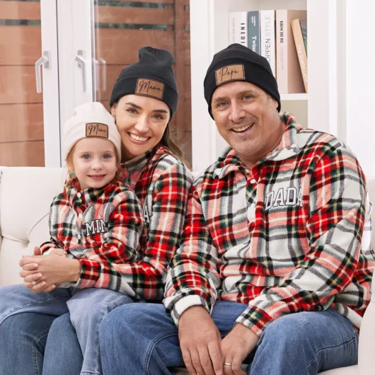 Matching Hats for Family Members Solid Color Knit Cap Beanie