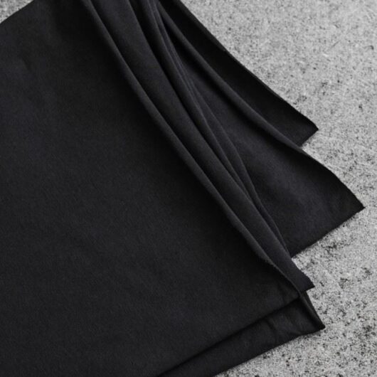 Mind The MAKER Cotton Single Jersey Stretch Knit Fabric Black