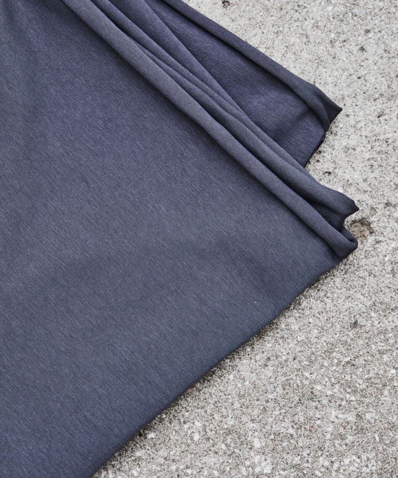 Mind The MAKER Cotton Single Jersey Stretch Knit Fabric Calm Grey
