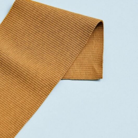 Mind The MAKER Organic Cotton Rib Stretch Knit Fabric Dry Mustard