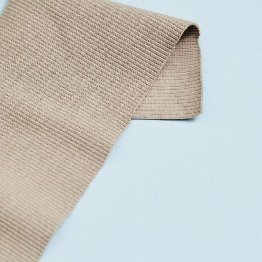 Mind The MAKER Organic Cotton Rib Stretch Knit Fabric Dune