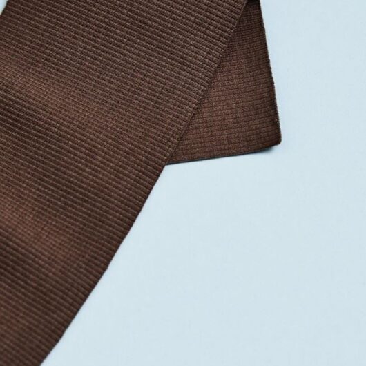 Mind The MAKER Organic Cotton Rib Stretch Knit Fabric Dust Brown