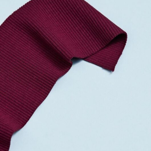 Mind The MAKER Organic Cotton Rib Stretch Knit Fabric Fuchsia