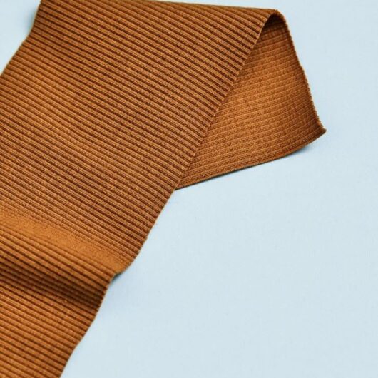 Mind The MAKER Organic Cotton Rib Stretch Knit Fabric Gold Curry
