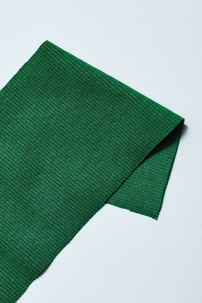 Mind The MAKER Organic Cotton Rib Stretch Knit Fabric Jolly Green