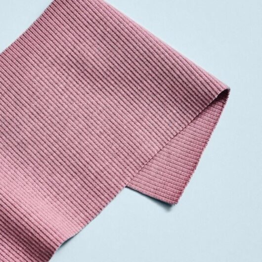 Mind The MAKER Organic Cotton Rib Stretch Knit Fabric Lilac