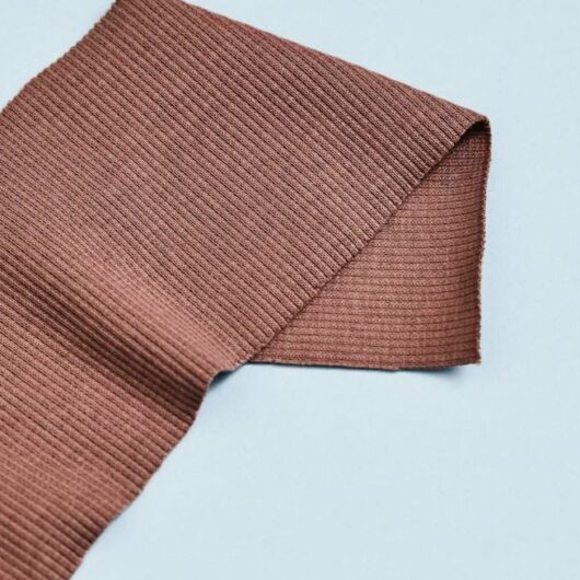 Mind The MAKER Organic Cotton Rib Stretch Knit Fabric Old Rose