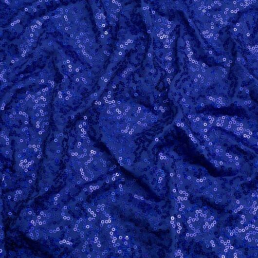 Minerva Core Range Sequin ITY Silky Stretch Knit Fabric Royal Blue