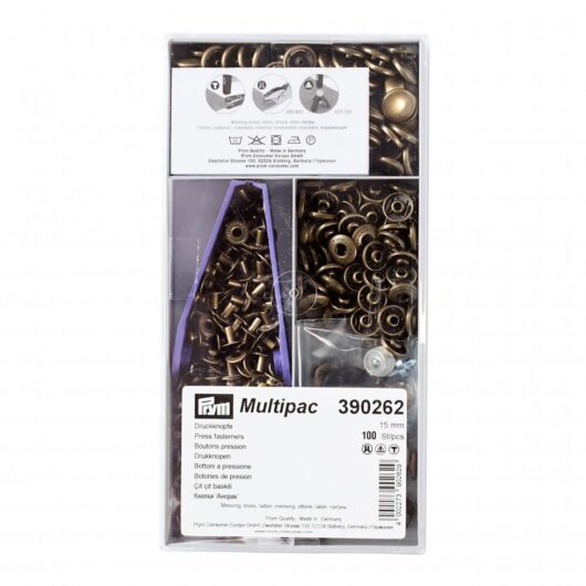 Prym Anorak Snaps Press Fasteners Antique Brass