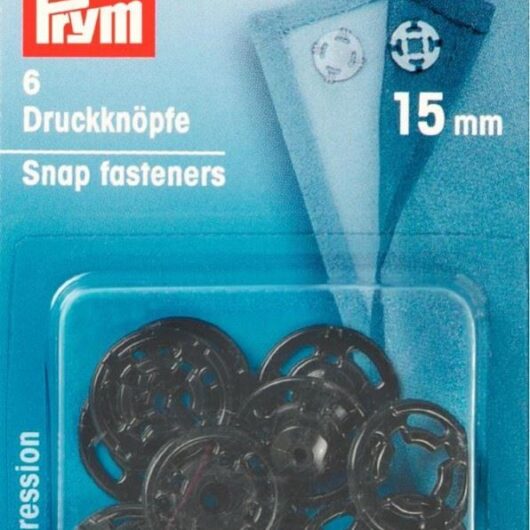 Prym Sew On Plastic Snap Fasteners Black