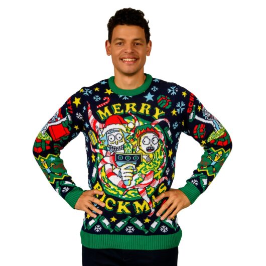 Rick and Morty Merry Rickmas Knitted Christmas Jumper - S