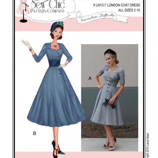 Sew Chic Paper Sewing Pattern London Coat Dress