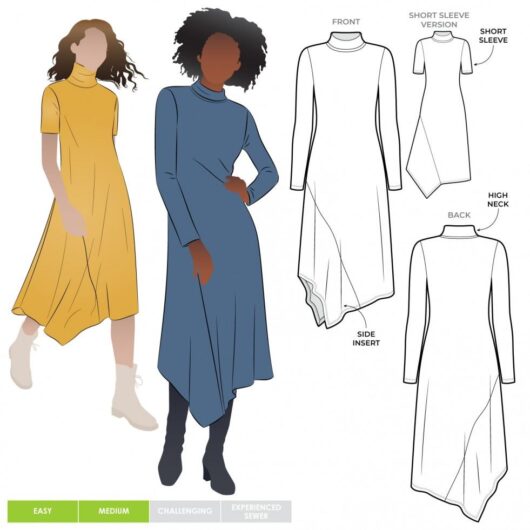 Style Arc Paper Sewing Pattern Camile Knit Dress