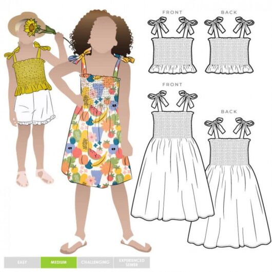 Style Arc Paper Sewing Pattern Kids Pippa Dress & Top
