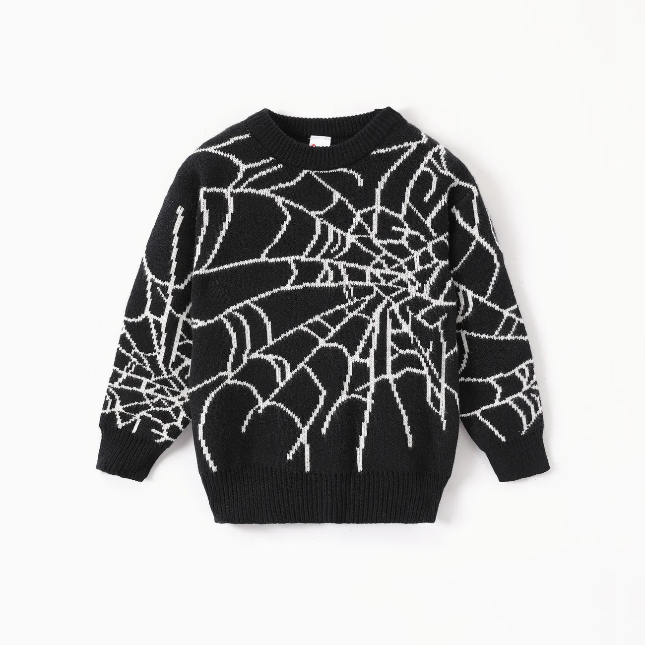 Toddler/Kid boy Geometric Spider Web Design Pattern Oversized Sweater