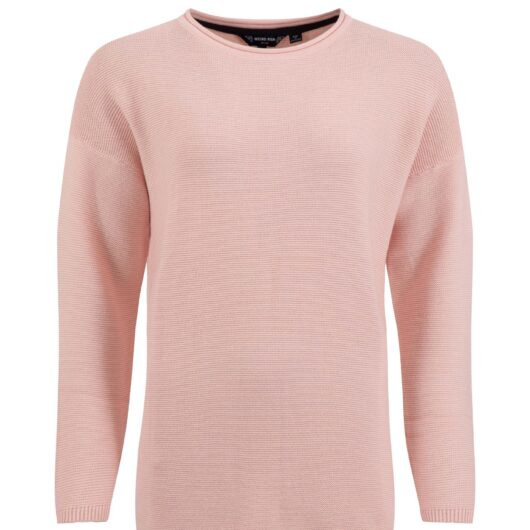 Weird Fish Dalla Knitted Crew Neck Jumper Pink Size 20